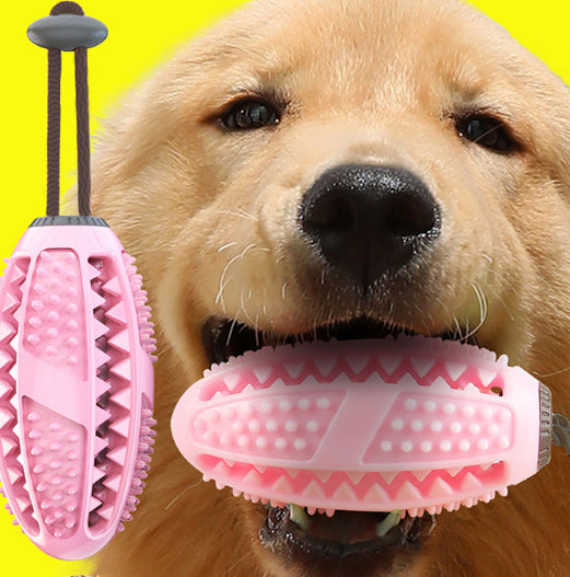 Interactive Silicone Dog Toy Ball with Suction Cup – Chew, Tug & Teeth Cleaning