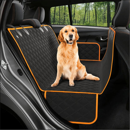 Dog Car Seat Cover & Mesh Pet Carrier Hammock – Safety Protector for Rear Seat with Zipper & Pocket