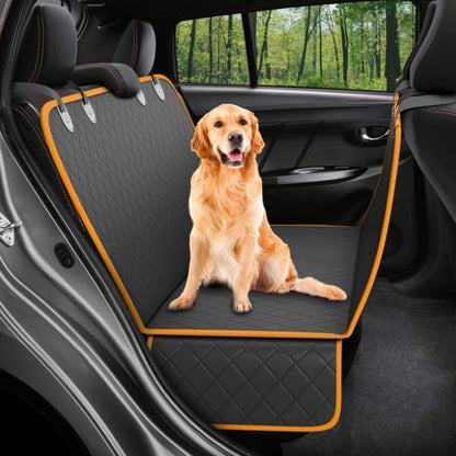 Dog Car Seat Cover & Mesh Pet Carrier Hammock – Safety Protector for Rear Seat with Zipper & Pocket