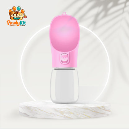 800ml Dog Water Bottle with Foldable Bowl – Leakproof Portable Pet Drinking Bottle