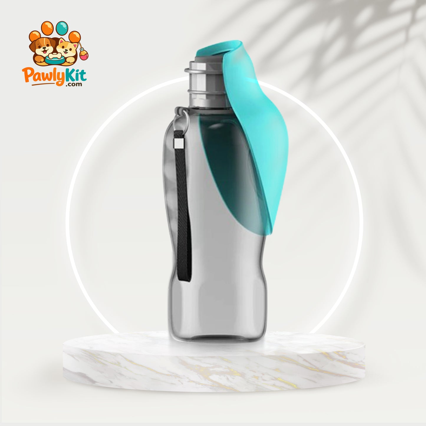 800ml Dog Water Bottle with Foldable Bowl – Leakproof Portable Pet Drinking Bottle