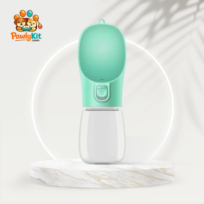 800ml Dog Water Bottle with Foldable Bowl – Leakproof Portable Pet Drinking Bottle