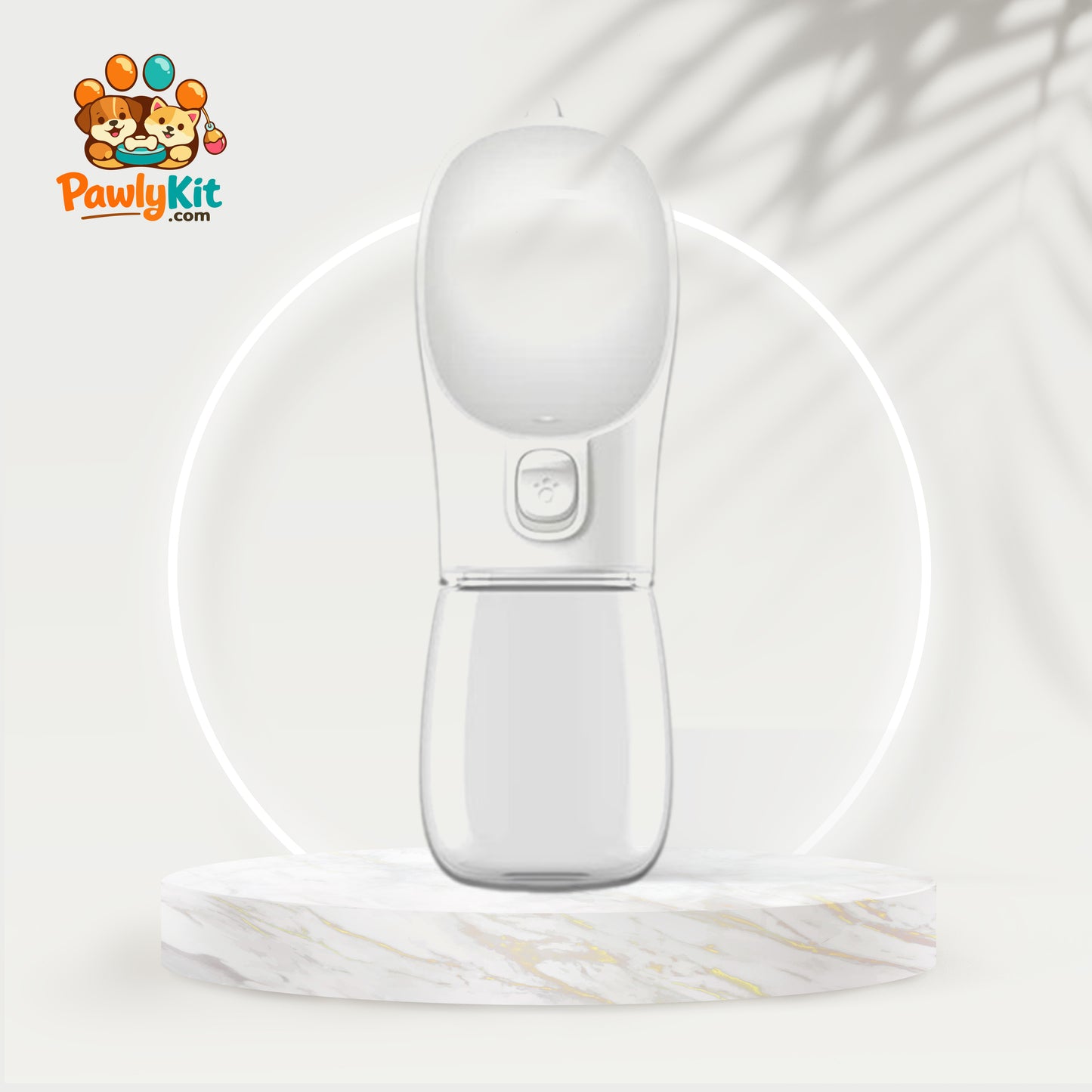 800ml Dog Water Bottle with Foldable Bowl – Leakproof Portable Pet Drinking Bottle